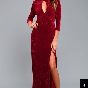 Lulu’s Wine Velvet Dress